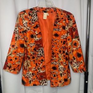 LAVENDER And Honey Blazer Orange Unique Pattern Size Large